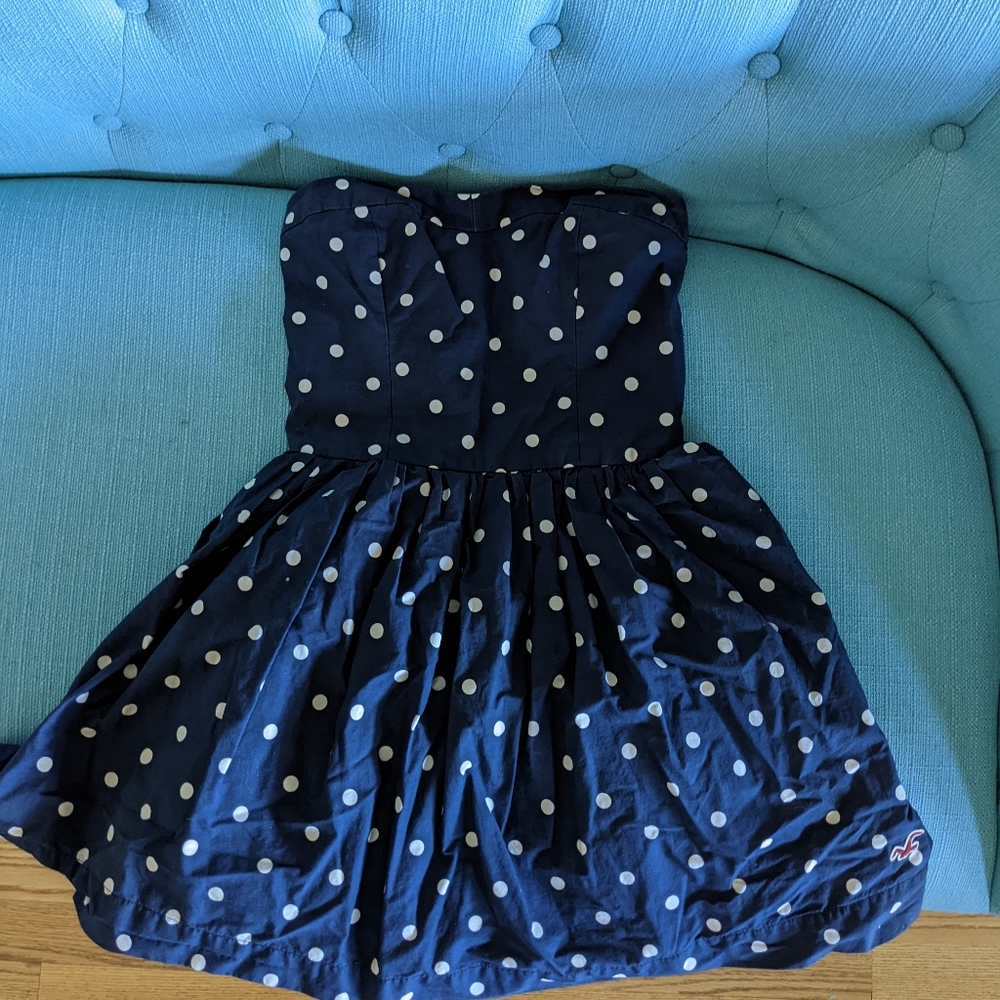 Hollister Strapless Polkadot Dress